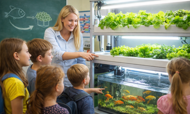 Základní škola v pražských Čakovicích využívá k výuce svou vlastní malou akvaponickou farmu